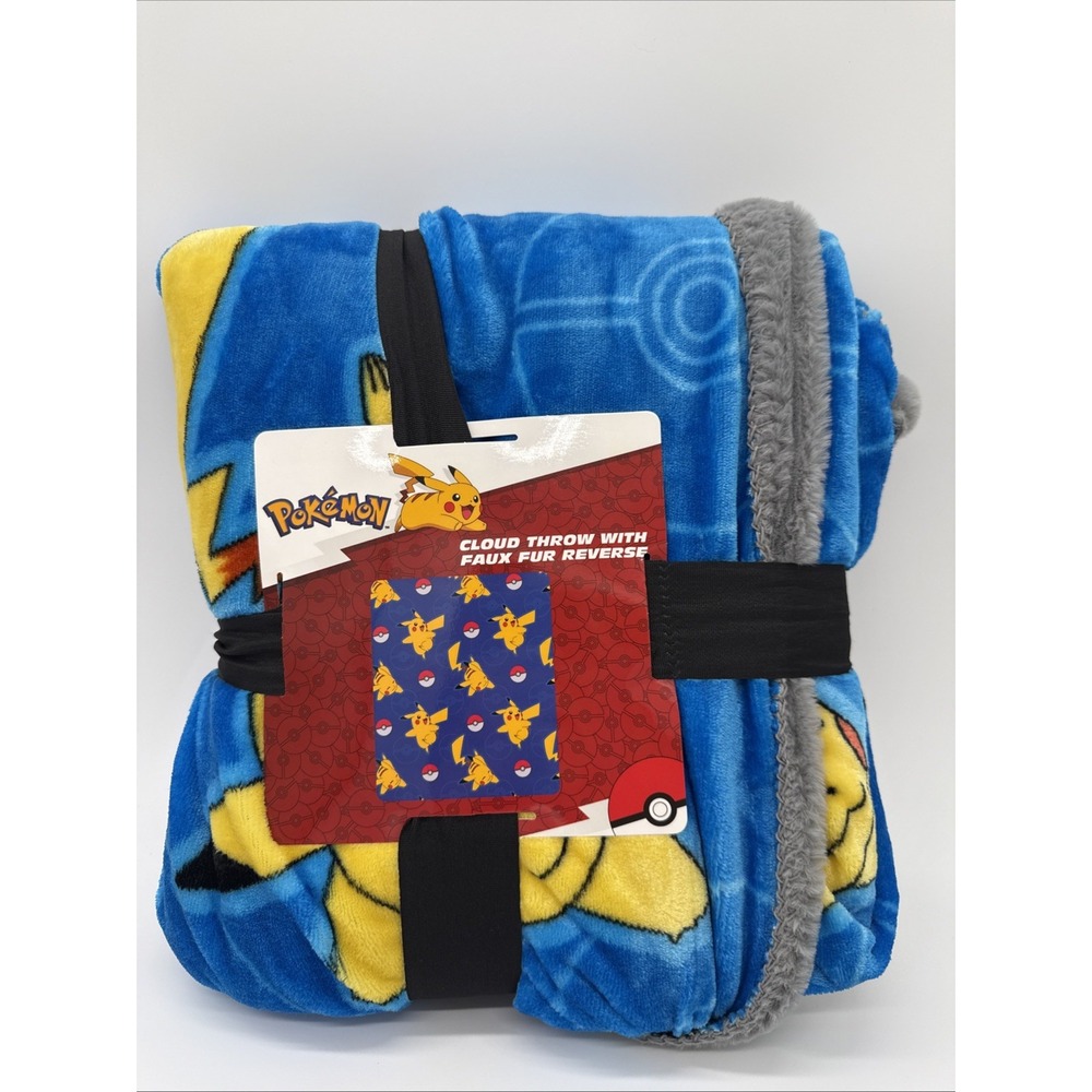 Northwest Pokémon Ready to Bolt Plush Faux Fur Kids Throw Blanket 50" x 60"